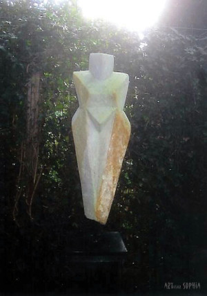 Stone sculpture  Cubist female