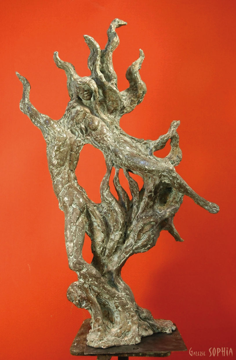 Bronze sculpture "The flame"